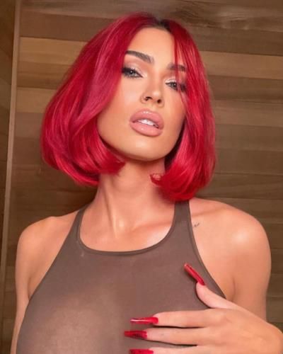 Megan Fox: Confident And Alluring With Fiery Red Bob Haircut