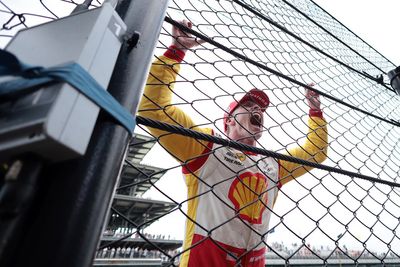 Josef Newgarden jumped into the stands (again!) to celebrate with fans after close Indy 500 win