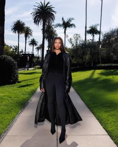 Storm Reid Stuns In Chic Black Outfit