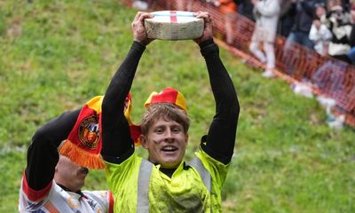 ‘You just have to roll’: Gloucestershire cheese-rolling race has international appeal