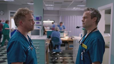 Casualty spoilers: Dylan Keogh plots against Patrick, but the nasty clinical lead fights back!