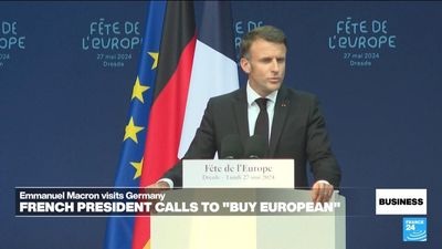 Macron reiterates calls to ‘buy European’ during Germany visit