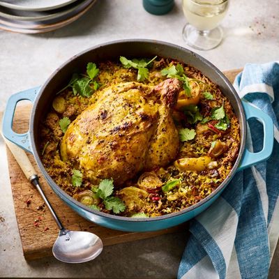 One-pot chicken mujadara recipe by Molly Baz