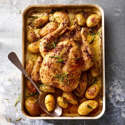 Gill Meller’s recipe for roast chicken with anchovy, rosemary, chilli and garlic butter