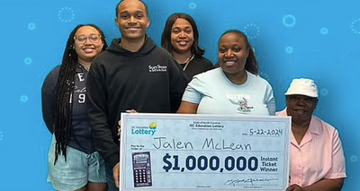 North Carolina teen wins $1m lottery on $10 scratch card – after sister picked out his ticket