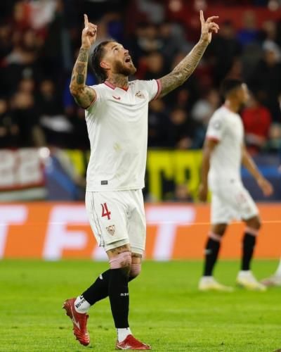 Sergio Ramos Triumphs In Football Match Celebration