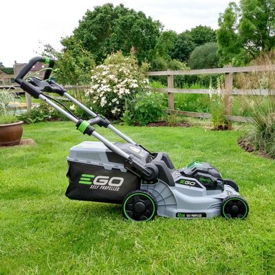 I tested EGO's self-propelled lawnmower and it's a game changer for low-effort grass cutting