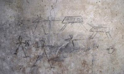 Drawings depicting gladiators among latest discoveries at Pompeii