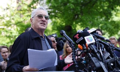 ‘A coward’s violence’: Robert De Niro trolls Trump outside hush-money trial