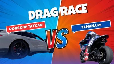 Watch a Yamaha R1 GYTR Drag Race a Porsche Taycan