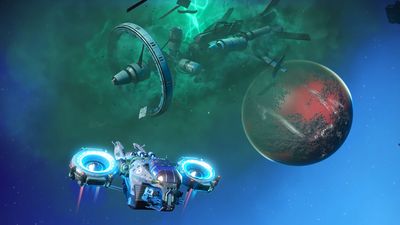 No Man's Sky's new Adrift update puts you in an alternate galaxy without help - or other players - but at least there's a ghostly frigate to bargain with