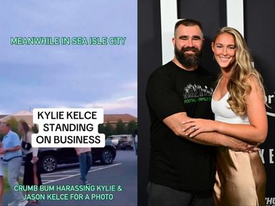 Kylie Kelce argues with fan after refusing to take photo