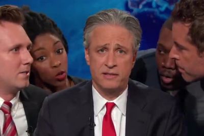 Jon Stewart calls rejection of UK candidate for liking one of his sketches ‘dumbest thing since Boris Johnson’