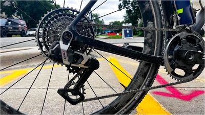 SRAM 13-speed XPLR AXS gravel groupset spotted at Unbound Gravel