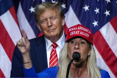 Marjorie Taylor Greene posts upside down flag symbolizing ‘stop the steal’ seconds after Trump’s conviction