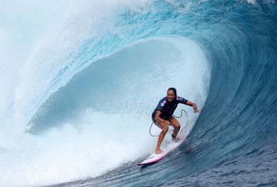 ‘Teahupo’o is for the women after all’: flawless surfing vindicates push for gender equality