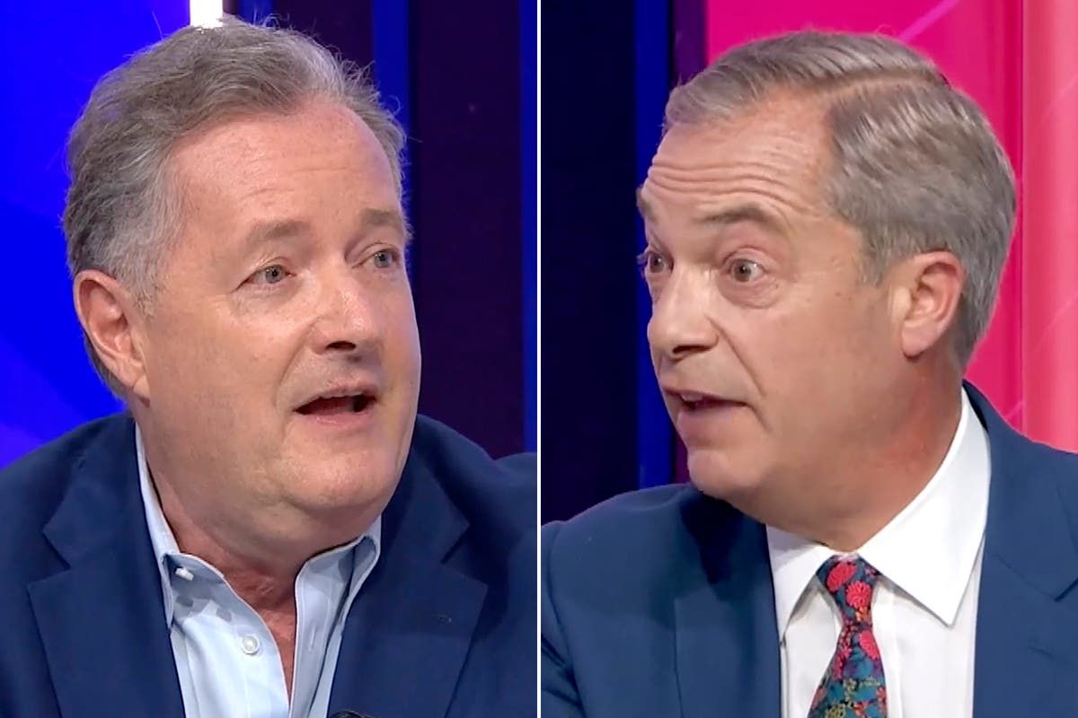 Nigel Farage and Piers Morgan trade insults in fiery…