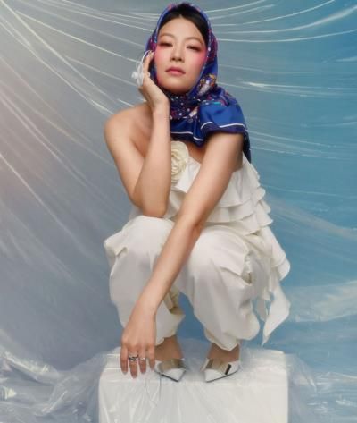 Arden Cho Stuns In White And Blue Ensemble On Instagram