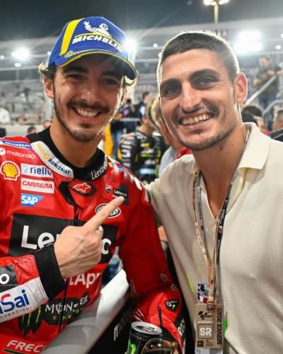 Celebrating Friendship: Marco Verratti And Friend Strike A Pose