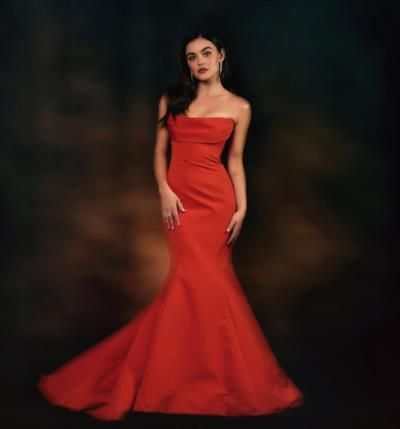 Lucy Hale Stuns In Red, Exuding Confidence And Glamour