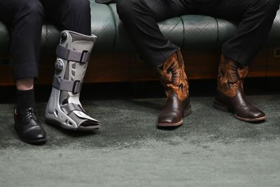 Barnaby Joyce ditched his RM Williams to protest against green energy … Wait until he finds out about his new boots