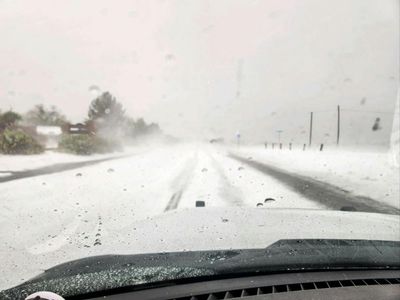 Texas sees snowploughs in May as ‘DVD-sized’ hailstones strike state