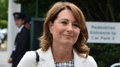 Carole Middleton's cornflower blue blouse is a gorgeous alternative to the classic white shirt