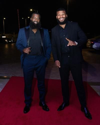 Badou Jack Radiates Confidence In Stylish Black Outfit With Friends