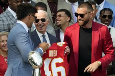 Kansas City Chiefs Celebrate Super Bowl Victory At White House