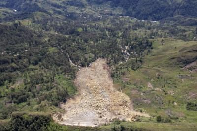 Papua New Guinea Prime Minister Visits Landslide Site