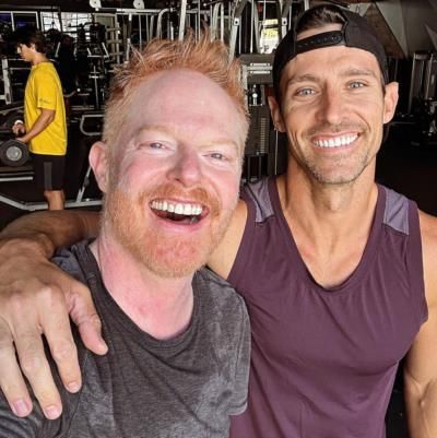 Jesse Tyler Ferguson's Gym Selfie With Trainer Tyler Lough