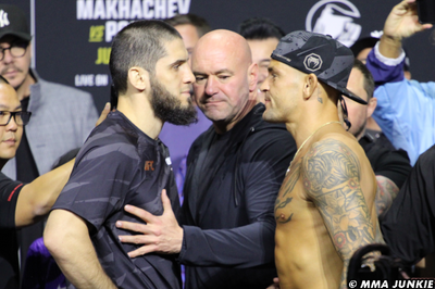 UFC 302 faceoff video: Islam Makhachev, Dustin Poirier meet for final time before title fight