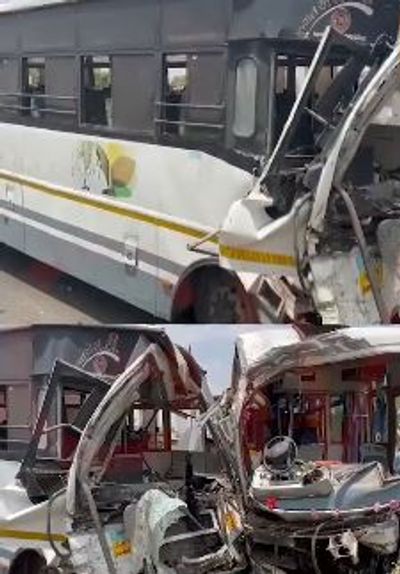 Three killed, over 40 injured after two buses collide in Gujarat