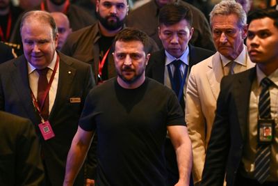 Zelensky Arrives At Singapore Security Forum