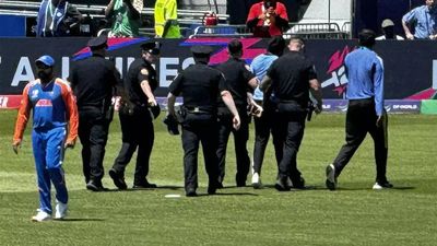 T20 World Cup: Fan interrupts play to meet Rohit Sharma; gets tackled down, handcuffed by security. Watch