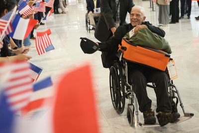 A mass parachute jump over Normandy kicks commemorations for the 80th anniversary of D-Day