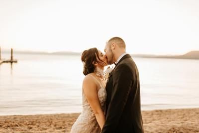 Serene Beach Wedding Moment Captured