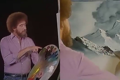 Man Thinks He Can’t Paint Because He’s Colorblind, Bob Ross Wholesomely Proves Him Wrong