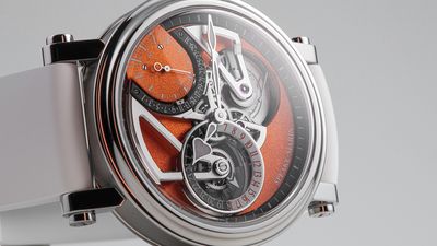 New Speak Marin Openworked Terracotta is a stunning dual time watch