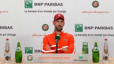 French Open: Novak Djokovic to undergo scan on damaged right knee after injury scare