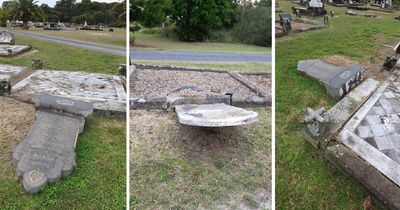 'Sad': Gravestones knocked down in Stockton cemetery