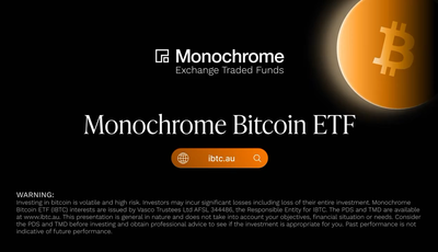 Monochrome Spot Bitcoin ETF Goes Live In Australia, Analyst Says It's Not Country's First