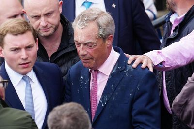 Nigel Farage hit with milkshake as he launches election campaign