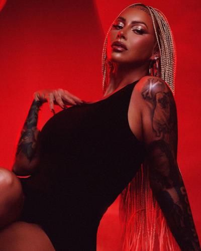 Amber Rose Stuns In Bold Black Attire On Instagram