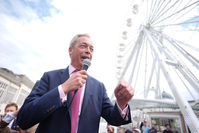 Nigel Farage vows to replace Tories – before having milkshake thrown on him