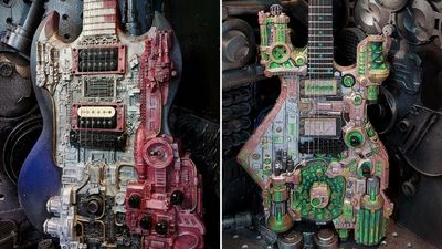 “If you look closely at the surface you can see bits of train sets, an old vacuum cleaner, and even a Covid test”: Luthier spends 3 years assembling sci-fi guitars – using model-building techniques lifted from Star Wars