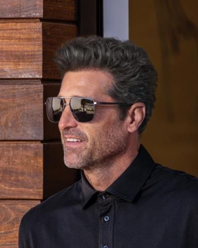 Patrick Dempsey Exudes Charm In Black Shirt And Sunglasses