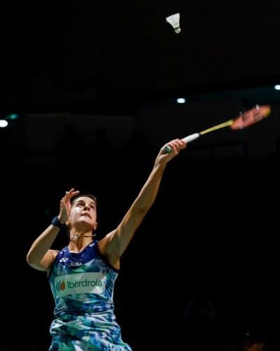 Carolina Marín Competing In Badminton Match