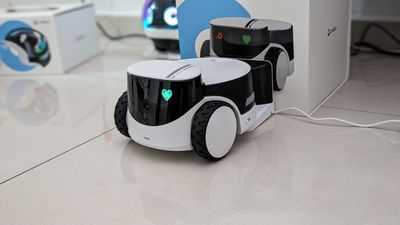 Enabot's RolaPet PetPal looks like a smart vacuum with modular extensions