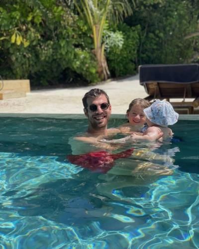 Karen Khachanov's Fun Family Time At The Swimming Pool